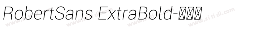RobertSans ExtraBold字体转换